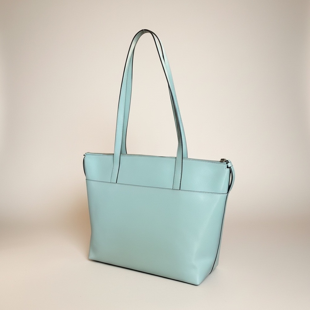 Kate Spade Mint Green Saffiano Leather Tote Large Work Laptop Bag NWOT Chic - Picture 9 of 16